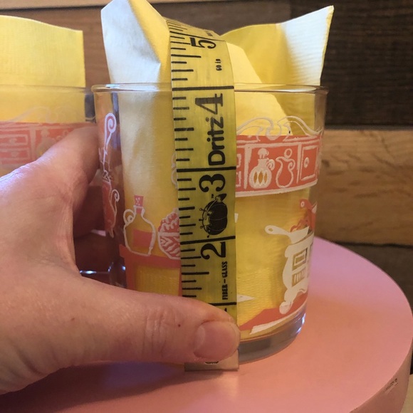 Vintage Mid Century Sour Cream Jars 16oz Pink - Picture 8 of 8